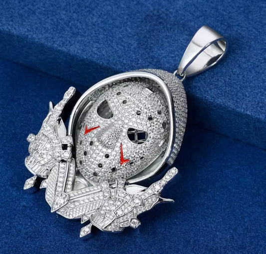 Silver Face Mask Pendant