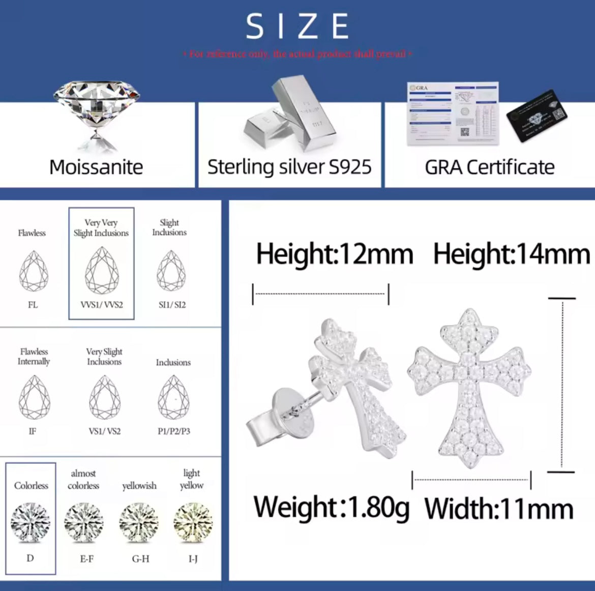 Cross Stud Earrings