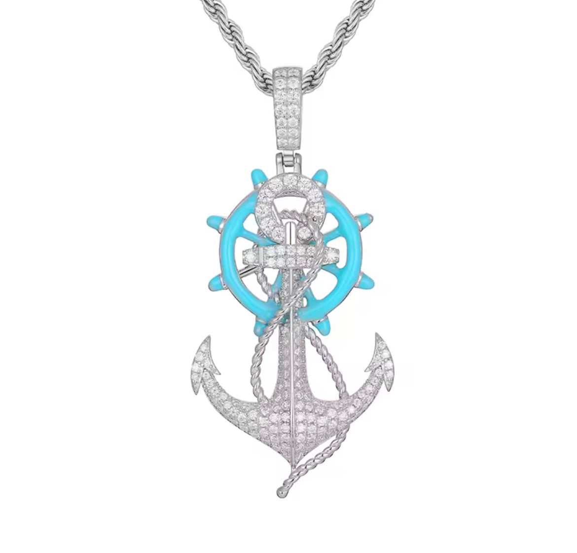Anchor Sparkling Glowing Pendant