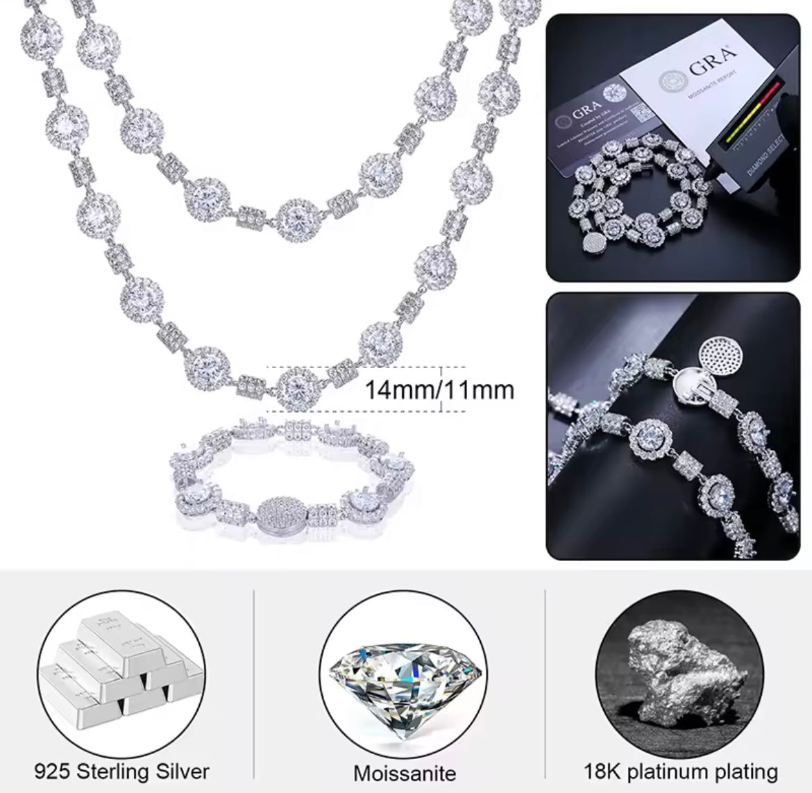 Round Sparkling Chain/Bracelet