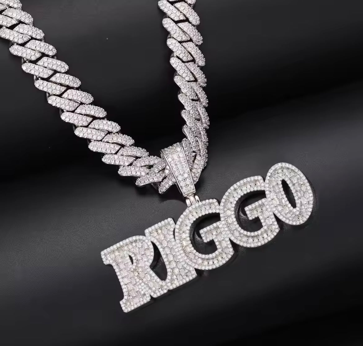 Custom Baguettes Letter Pendant