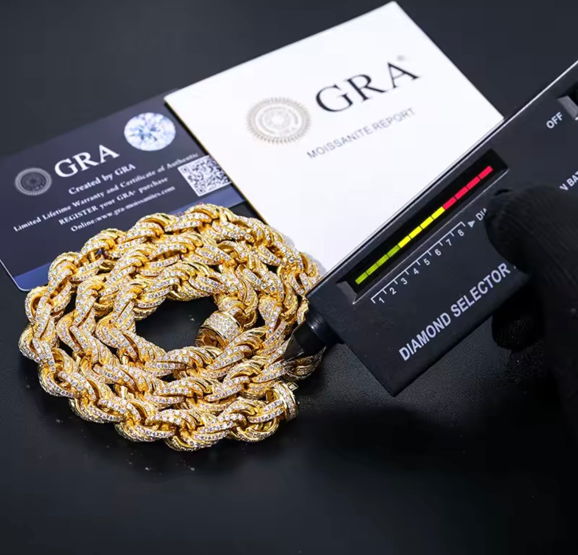 Iced Out Rope Chain/Bracelet
