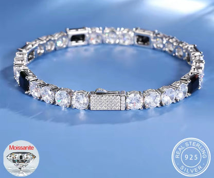 Black & White Tennis Bracelet