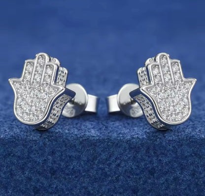 Fatima Hamsa Hands Stud Earrings