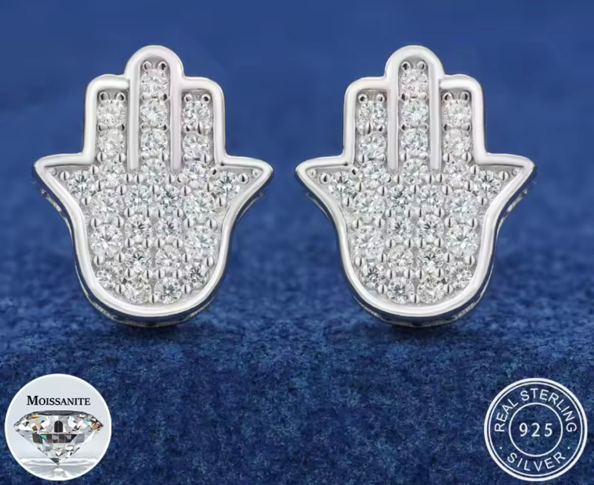 Fatima Hamsa Hands Stud Earrings