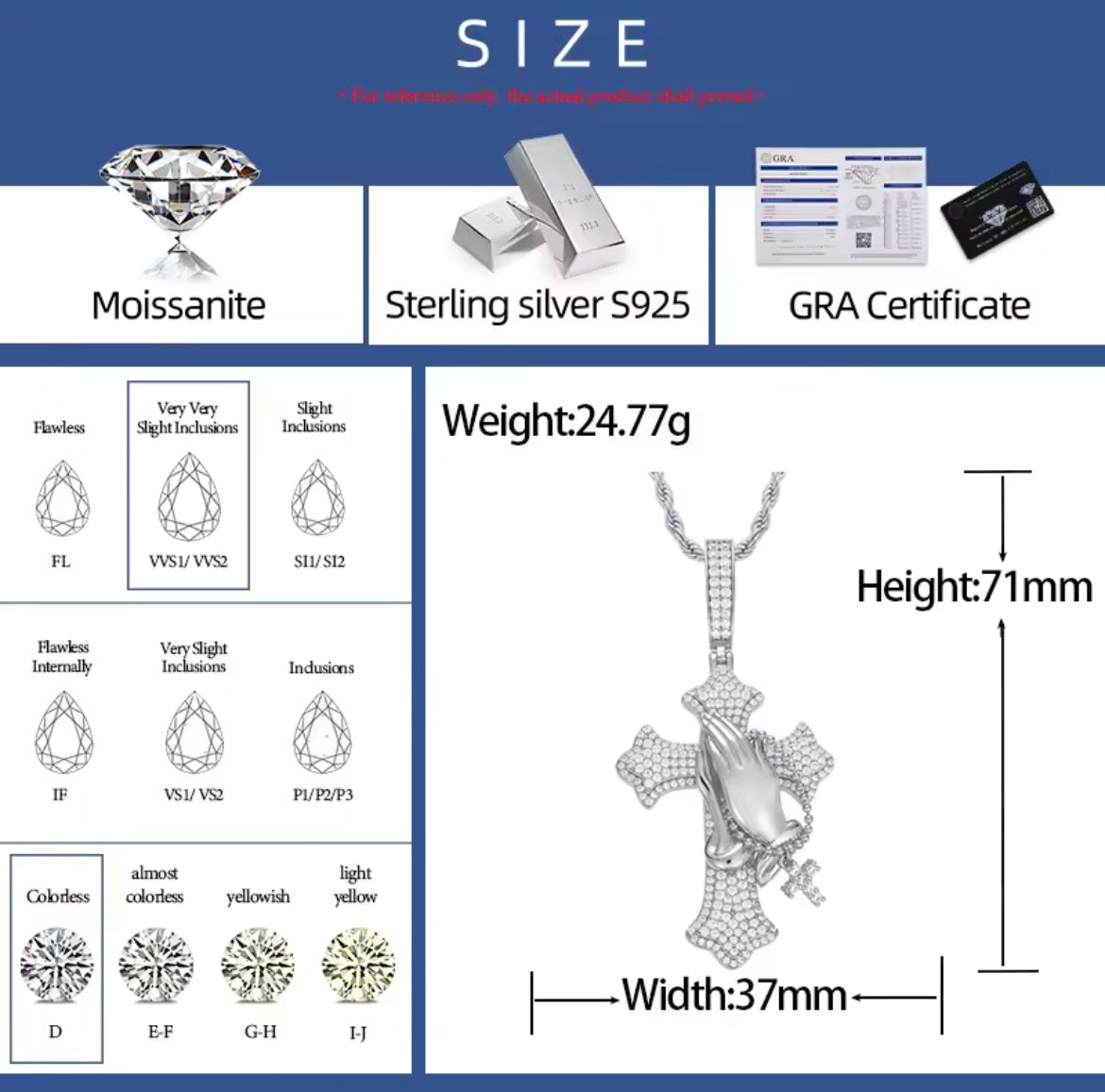 Iced Cross Pendant