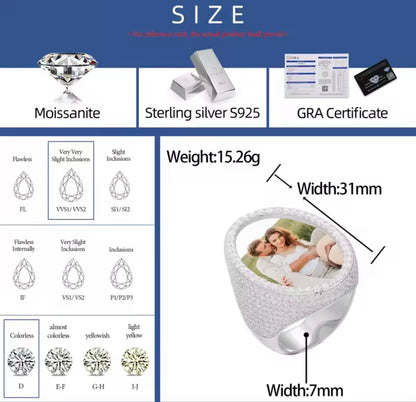 Custom Personalized Photo Ring