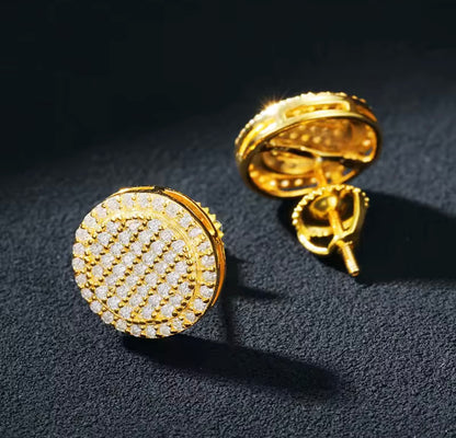 Double Circle Stud Earrings
