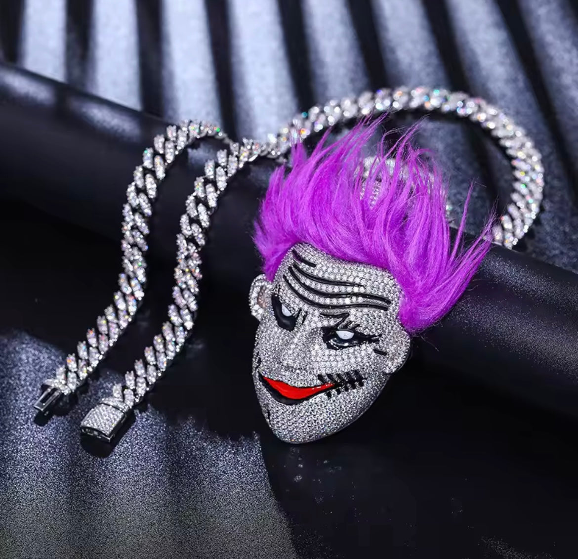 Purple Haired Clown Pendant