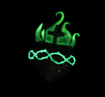 Glowing Heart CrossFire Pendant