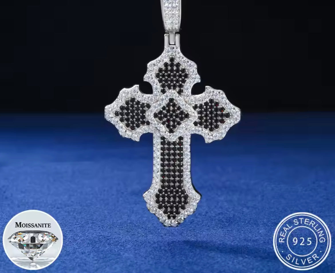 Blacked Cross Pendant