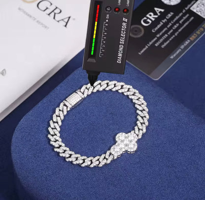 8MM Cross Cuban Link Bracelet