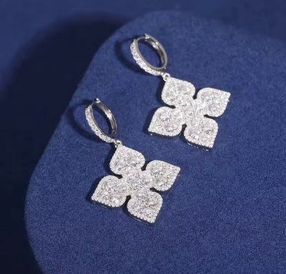 Poker Ace of Spades Cross Earrings