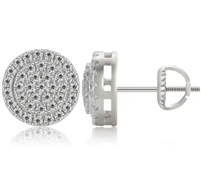 Rounded Double Circled Stud Earrings