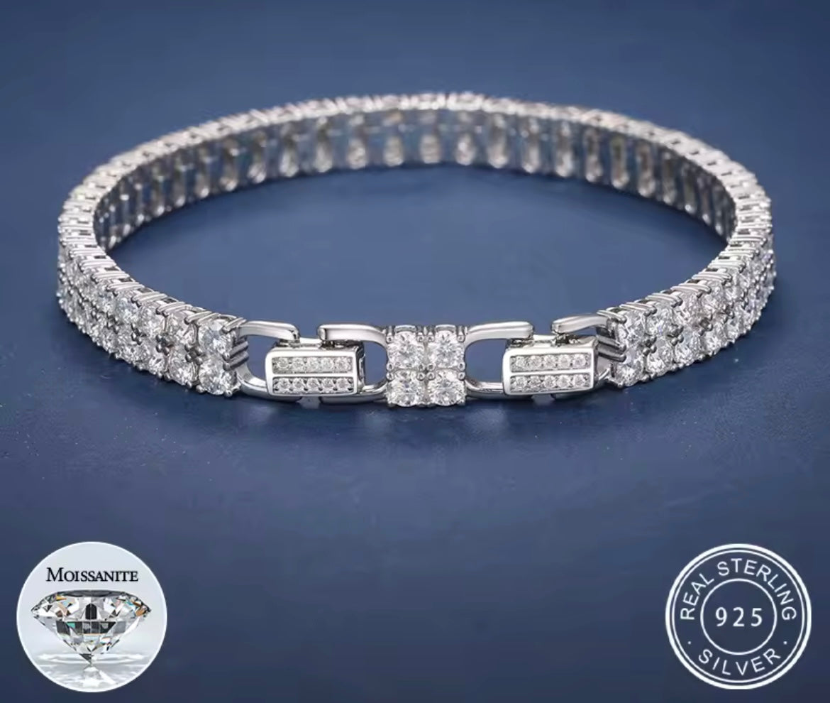 2 Rows 6MM Width Tennis Bracelet