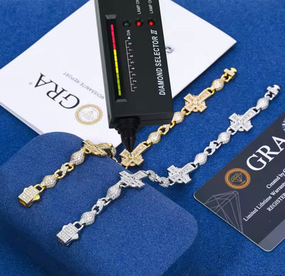 Ball Infinity Cross Bracelet