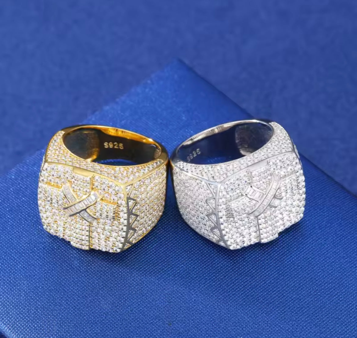 Fully Iced Out Cross Ring