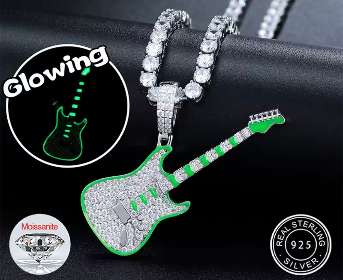 Glowing Guitar Pendant
