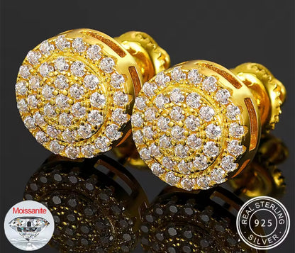 Rounded Double Circled Stud Earrings