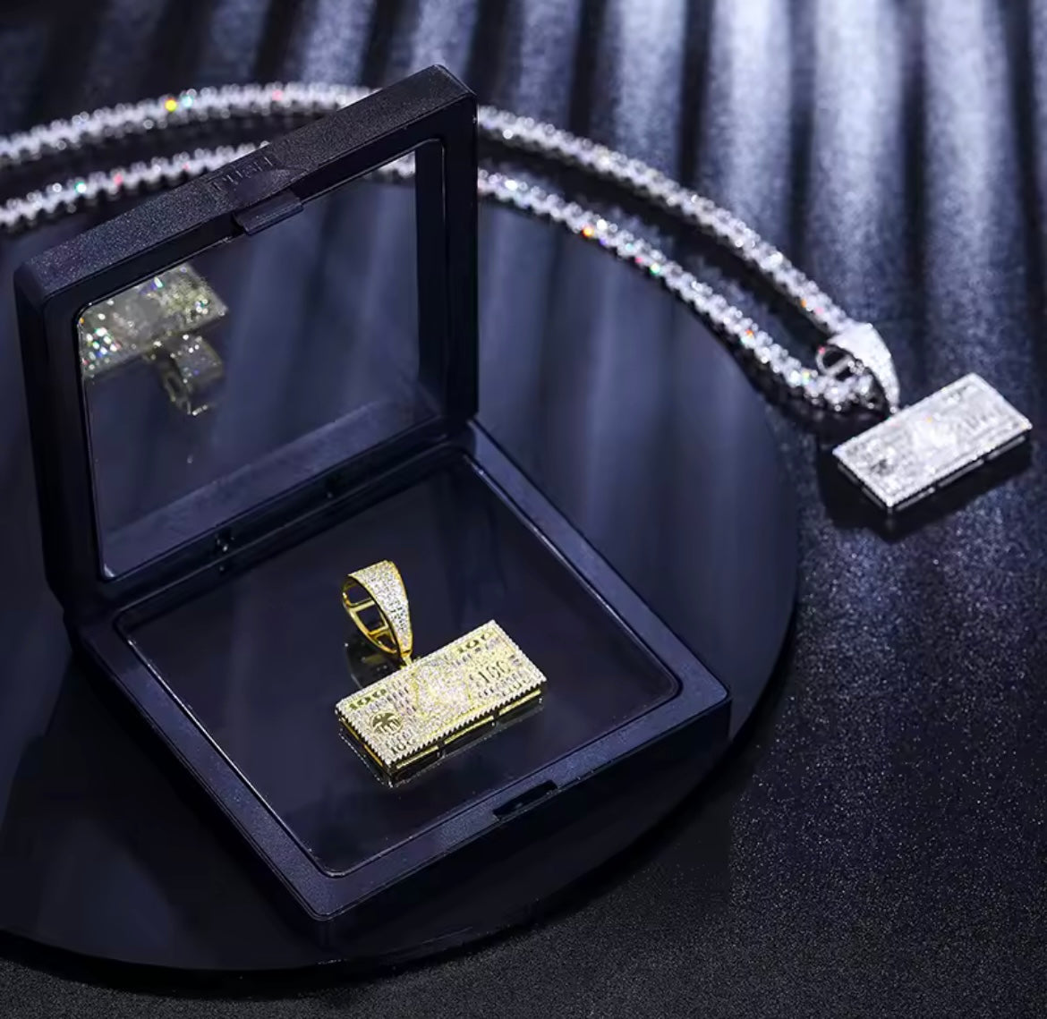 Rectangle Dollar Bill Pendant