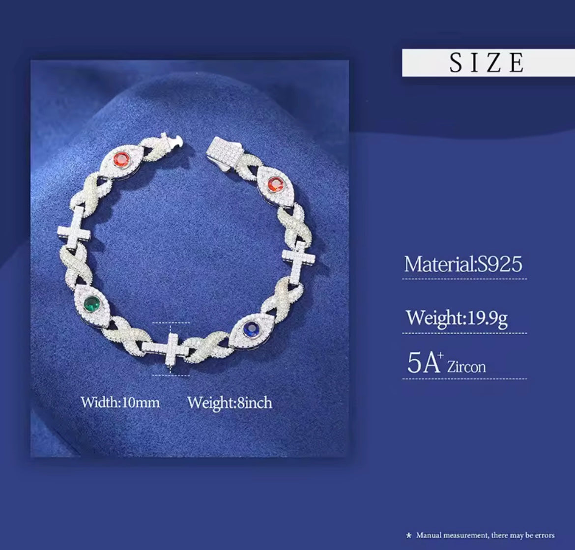 Cross Infinity Symbol Eye Chain/Bracelet