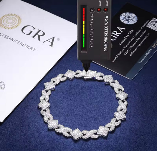 11MM Infinity Square Cuban Link Chain/Bracelet