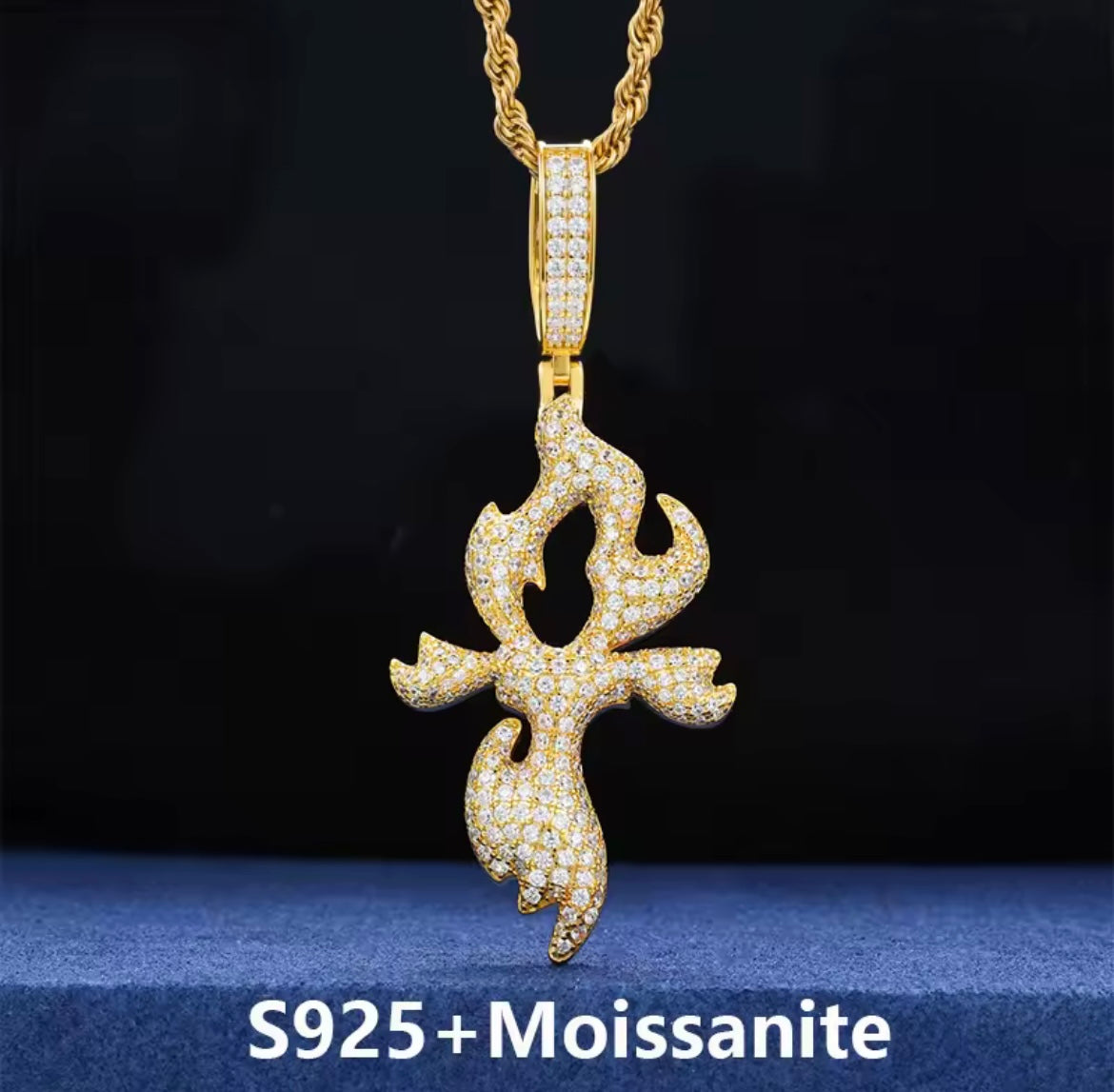 Flame Cross Pendant