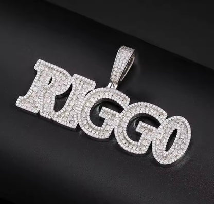 Custom Baguettes Letter Pendant