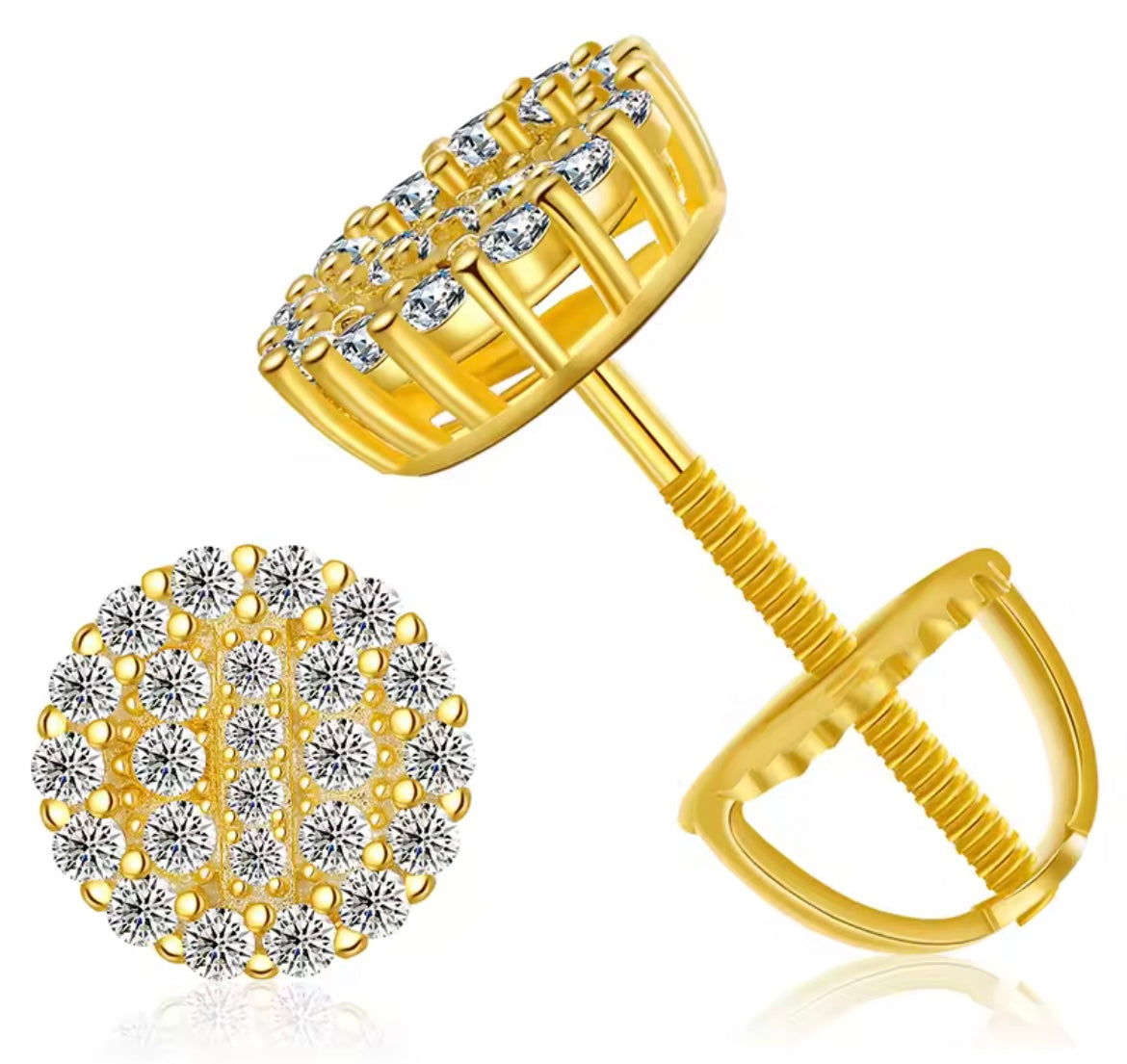 Double Circled Stud Earrings