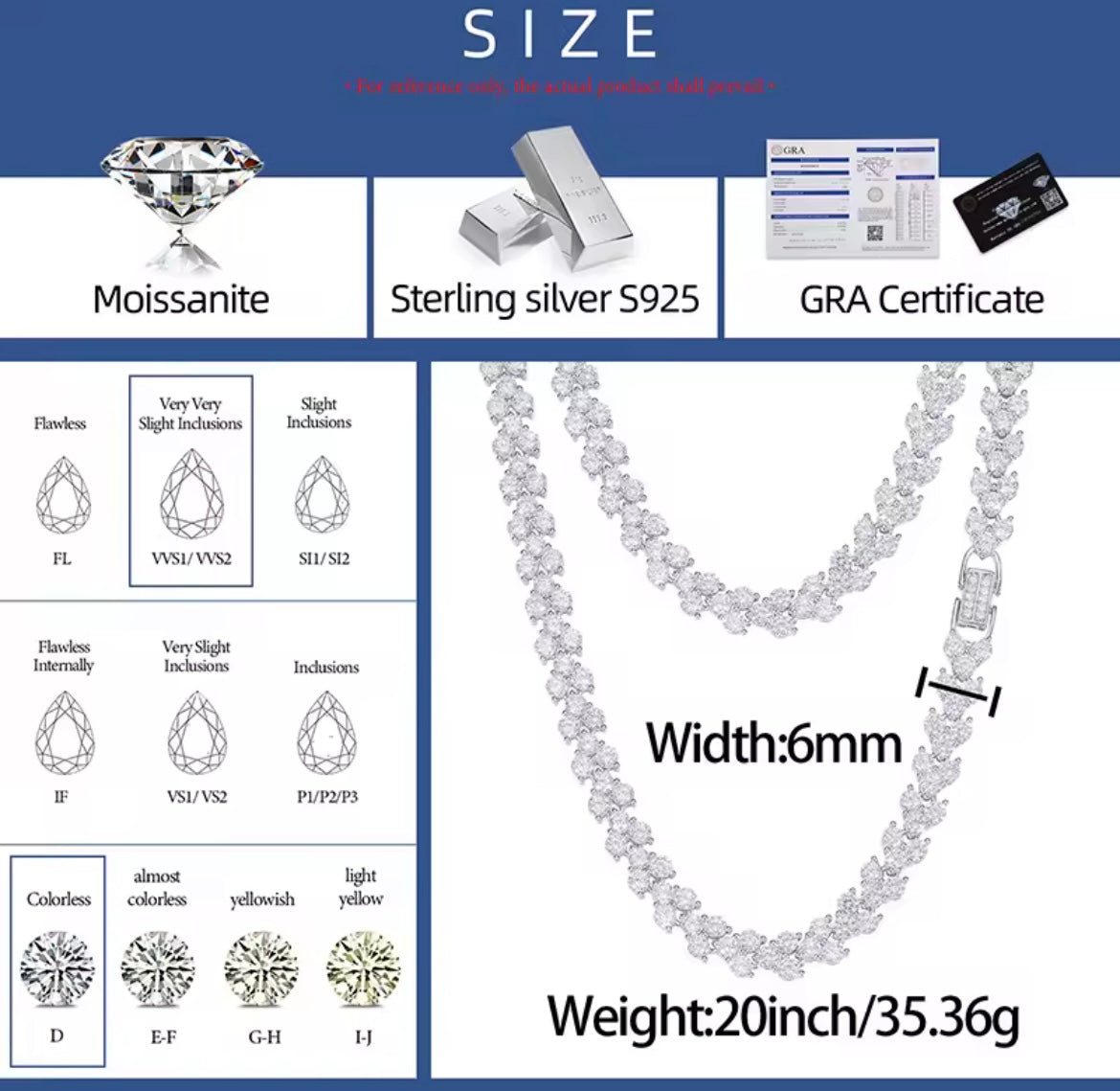 Choker Tennis Chain/Bracelet