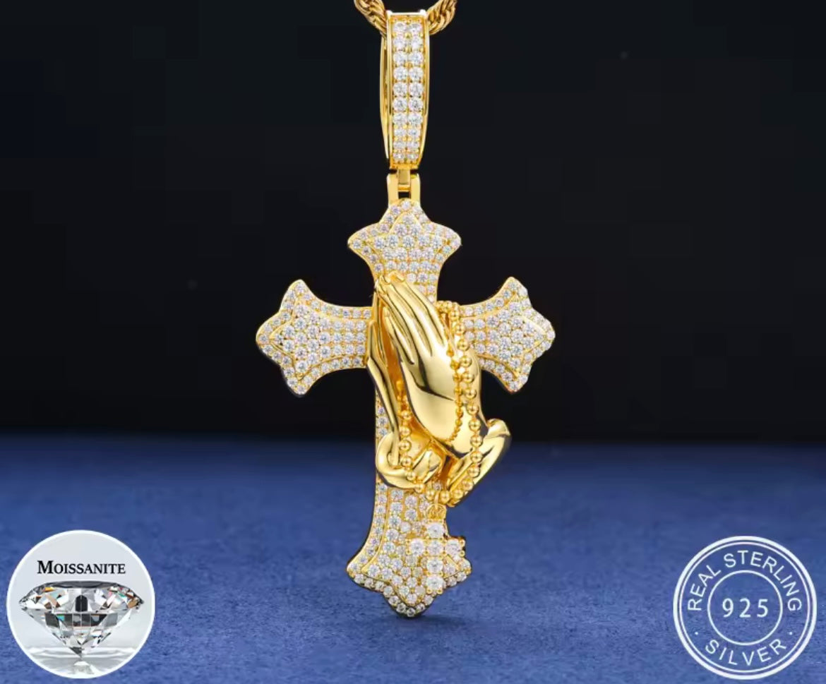 Iced Cross Pendant