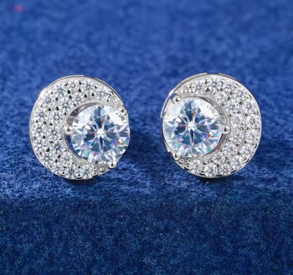 Star Moon Stud Earrings