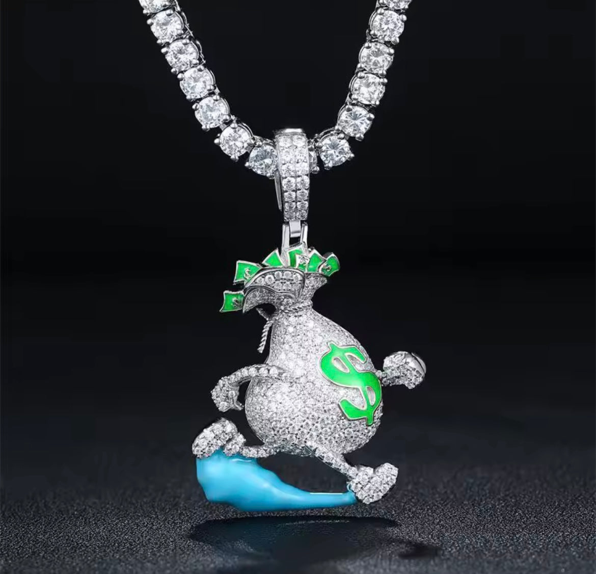 Glowing Escape Dollar Money Bag Pendant