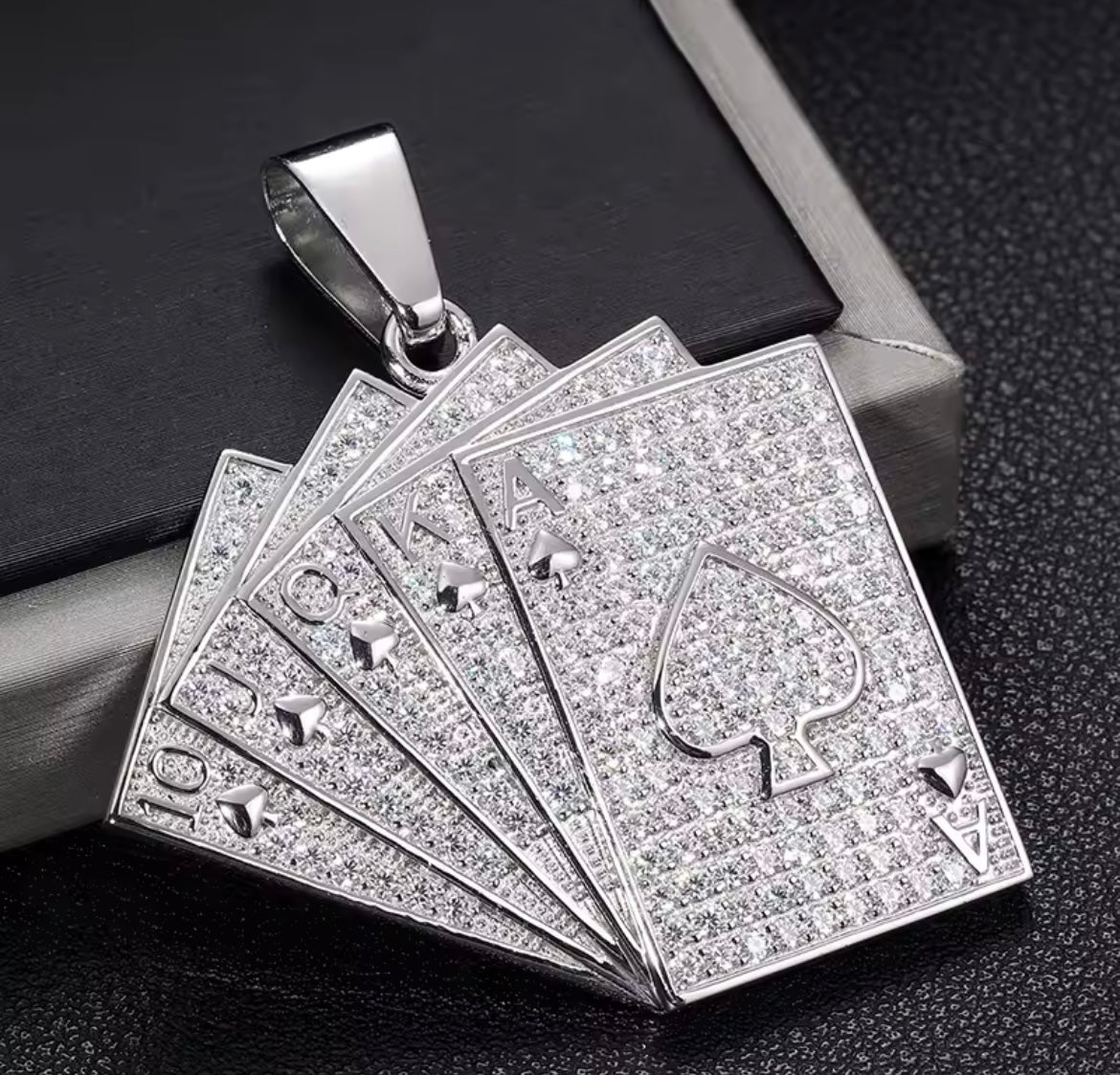 Lucky Poker Ace Of Spades Pendant