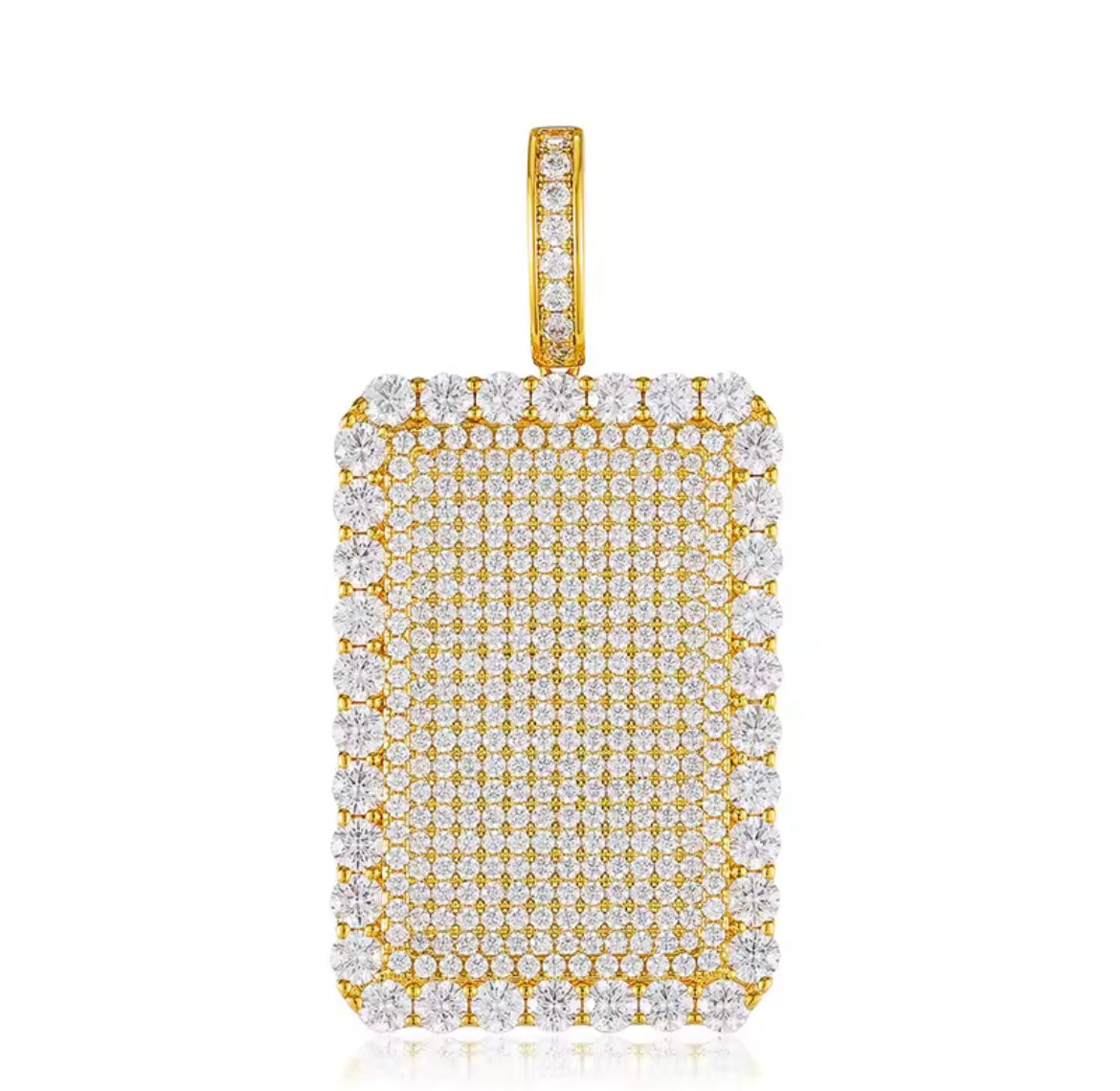 Rectangular Black Tag Pendant