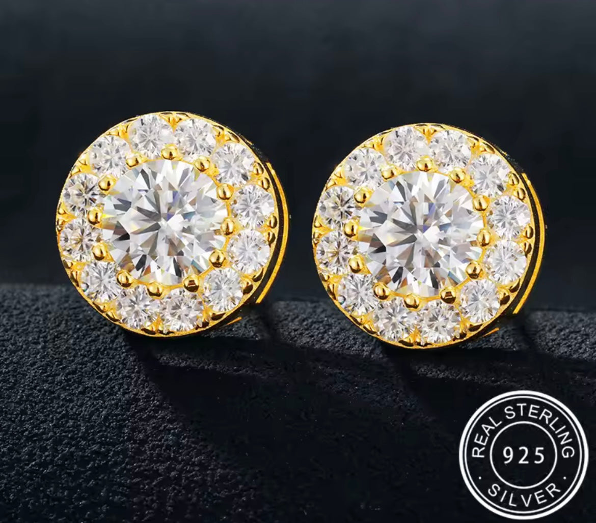 Round Stud Earrings