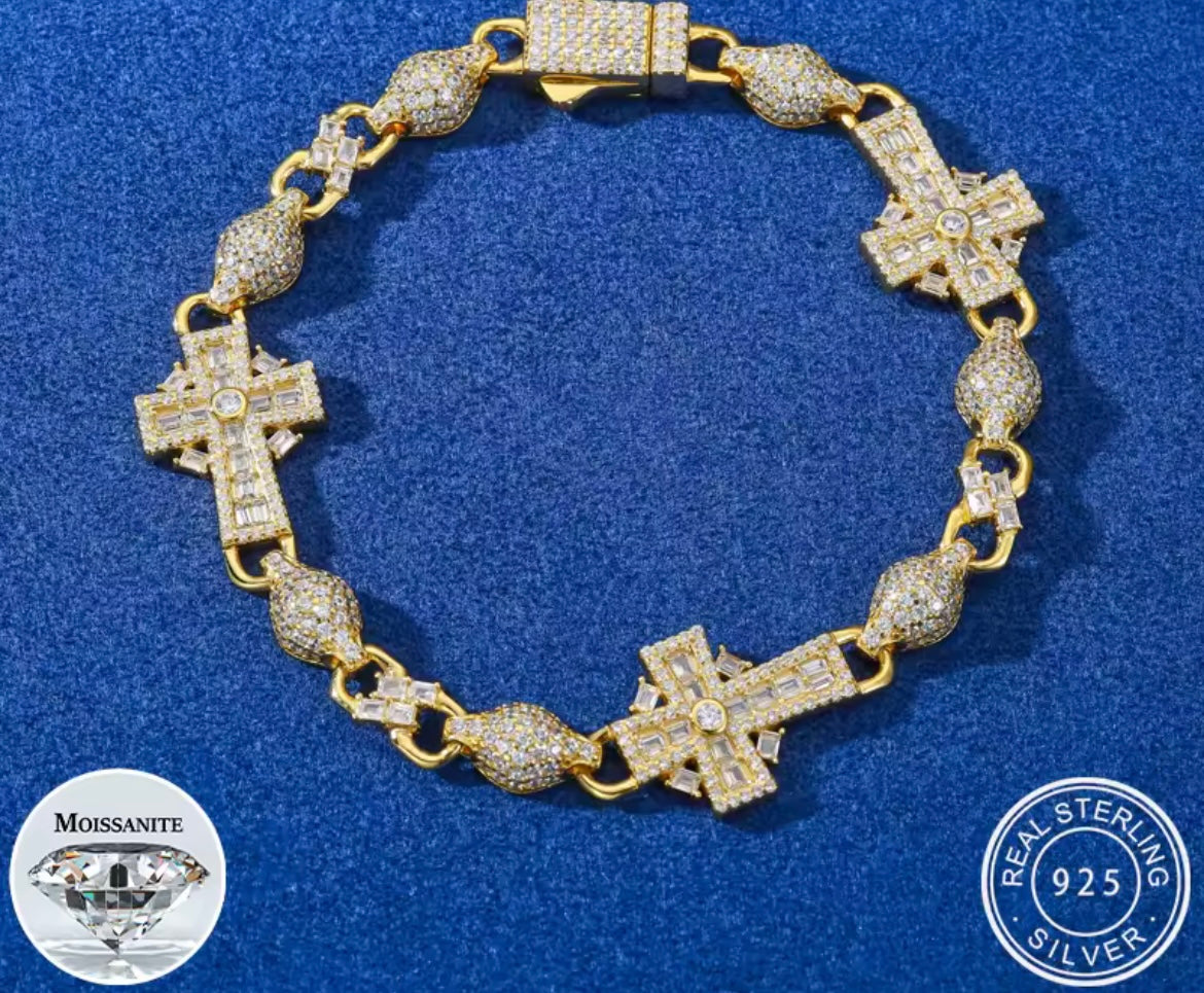 Ball Infinity Cross Bracelet