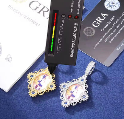 Custom Flower Photo Pendant