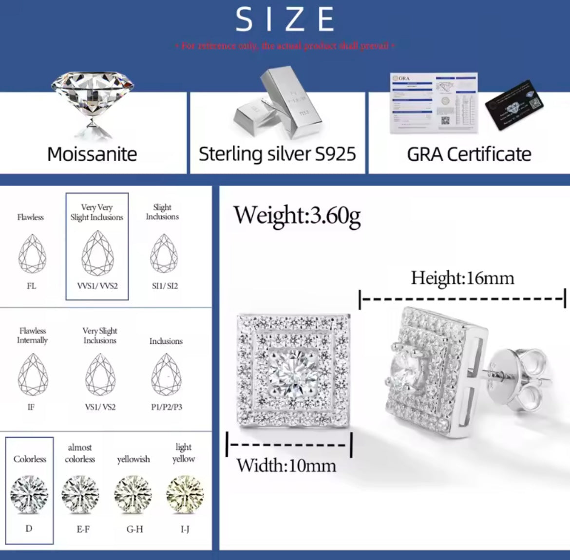 Classic Square Stud Earrings