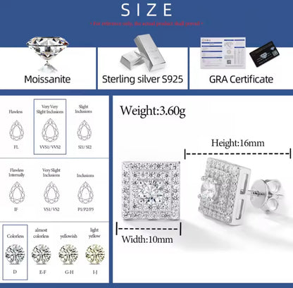 Classic Square Stud Earrings