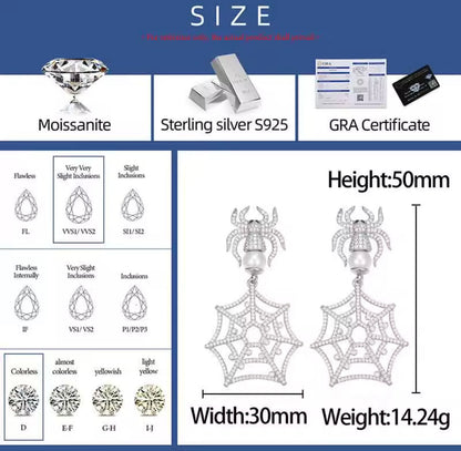 Spider Drop Earrings
