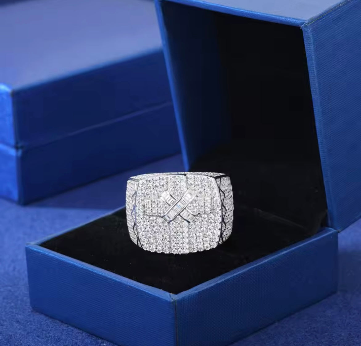Fully Iced Out Cross Ring