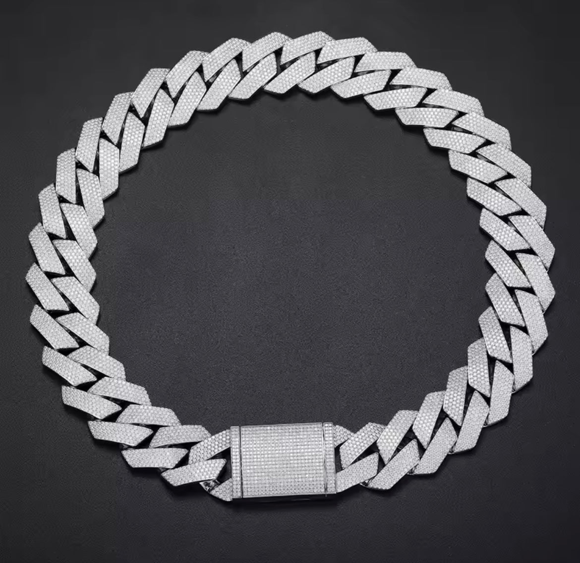 16/20/27MM Silver Cuban Chain/Bracelet