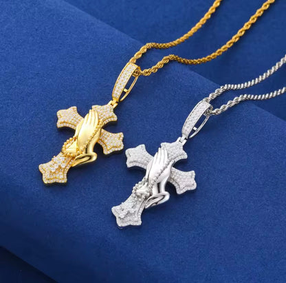 Iced Cross Pendant