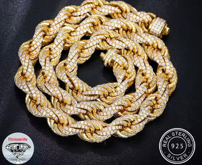 Iced Out Rope Chain/Bracelet
