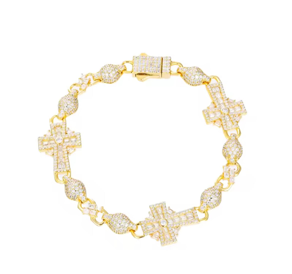 Ball Infinity Cross Bracelet
