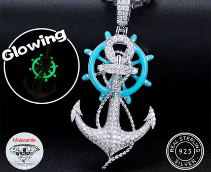 Anchor Sparkling Glowing Pendant