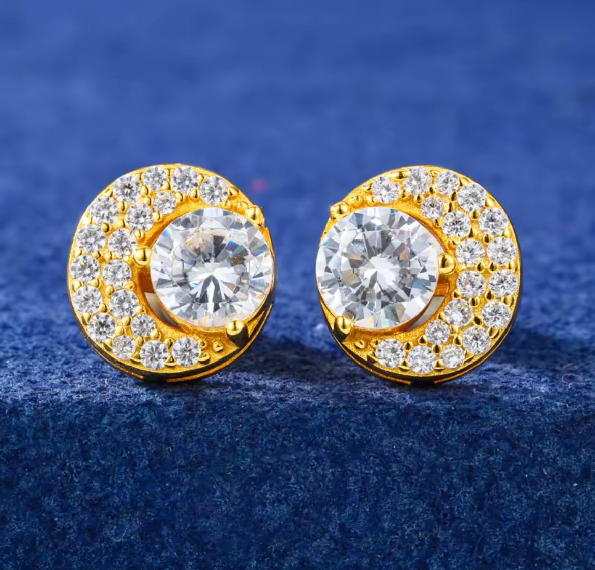 Star Moon Stud Earrings
