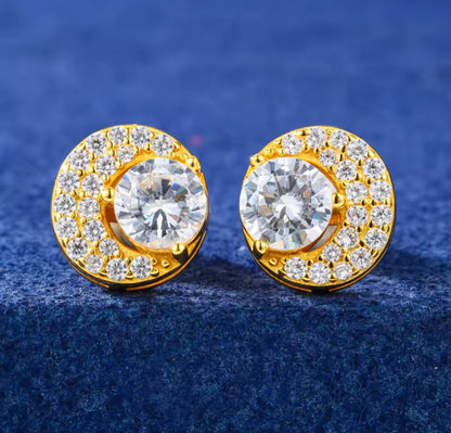Star Moon Stud Earrings