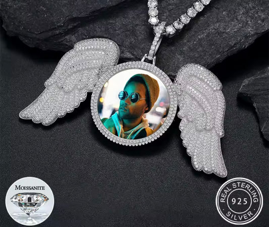 Angel Wing Memory Custom Photo Pendant